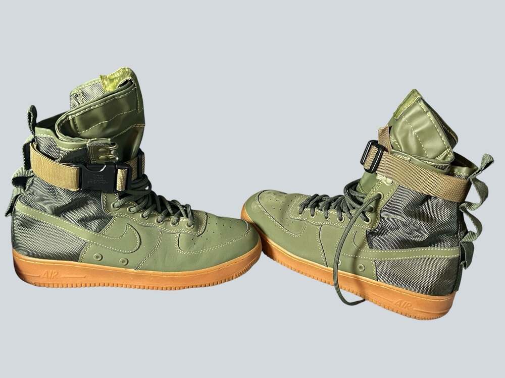 Nike SF Air Force 1 High Olive Green Gum Military Boots Men’s Size 11